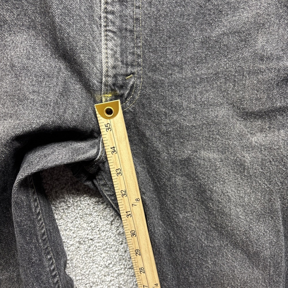 Vintage Levi's 40505-0259 505 Denim Black Jeans Orange‎ Tab USA 32x34 Distressed - Picture 9 of 14
